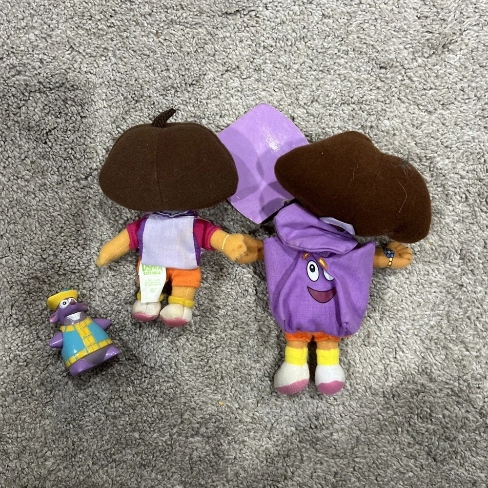 Vintage Dora the‎ Explorer W Backpack Plush Lot Of 2